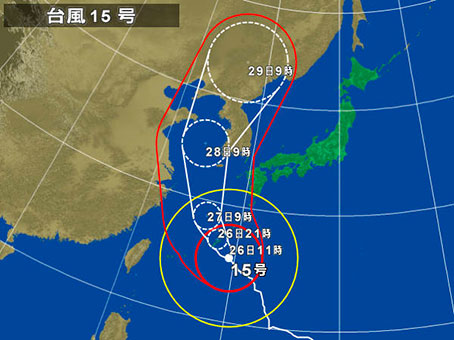 台風の進路図