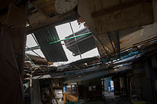 台風で飛ばされた屋根
