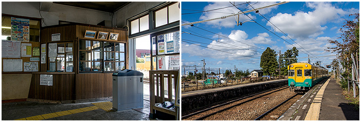岩峅寺駅と電車