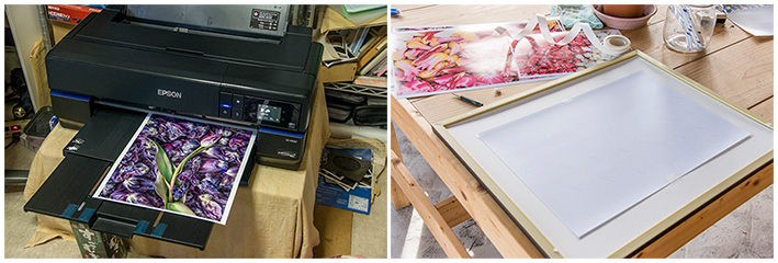 プリントと額装