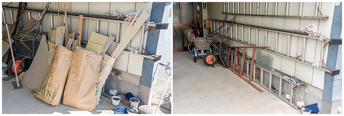 玄関前のビフォー、アフター