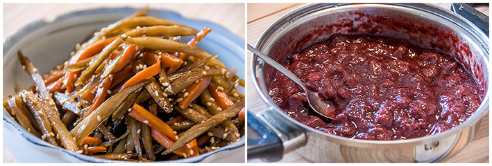 キンピラといちごジャム