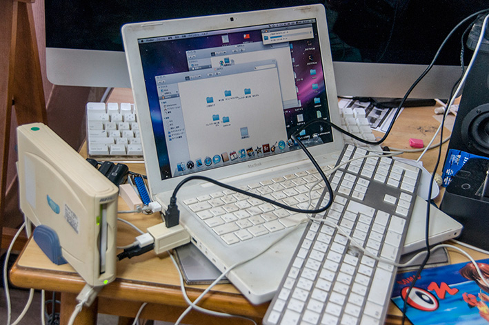 MOディスクのデータを外付けディスクにバックアップ