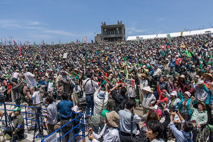 抗議集会の様子