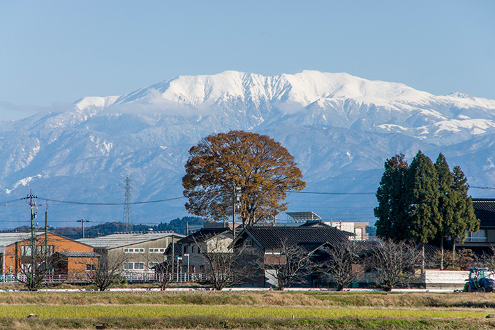 雪化粧をした立山連峰
