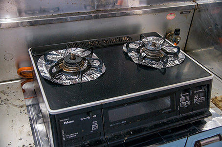 レンジまわりの掃除02