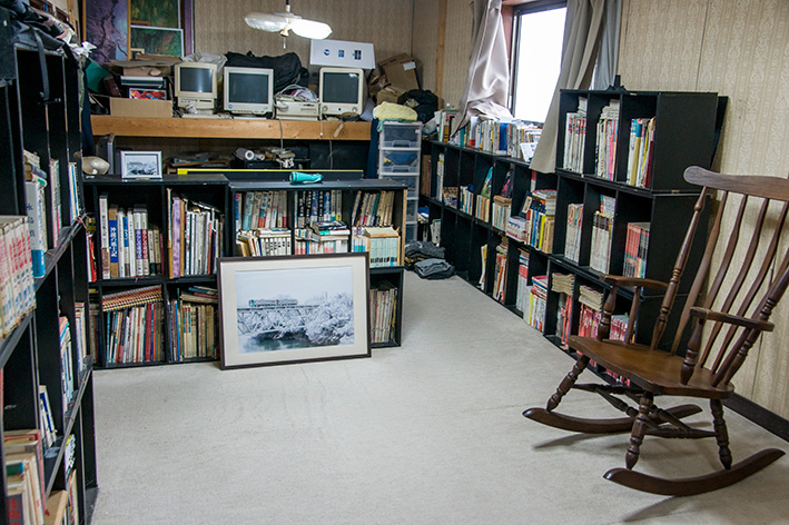 部屋の反対側も掃除